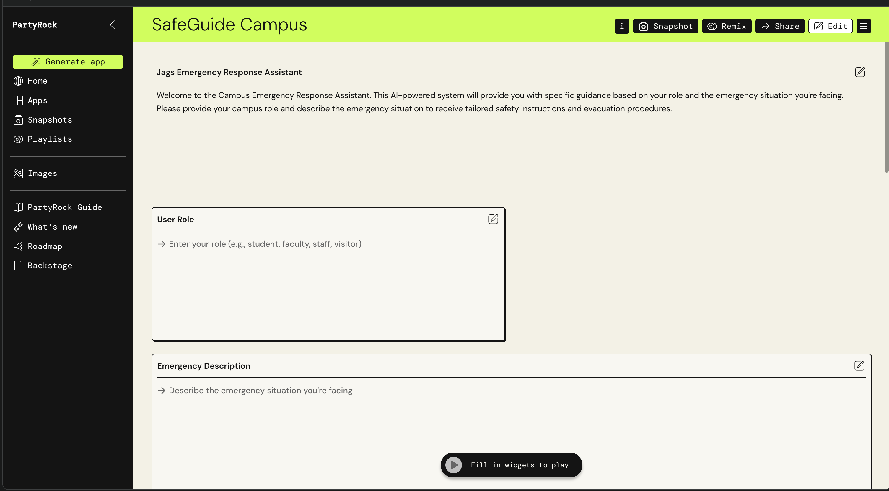 SafeGuide Campus GenAI safety assistant